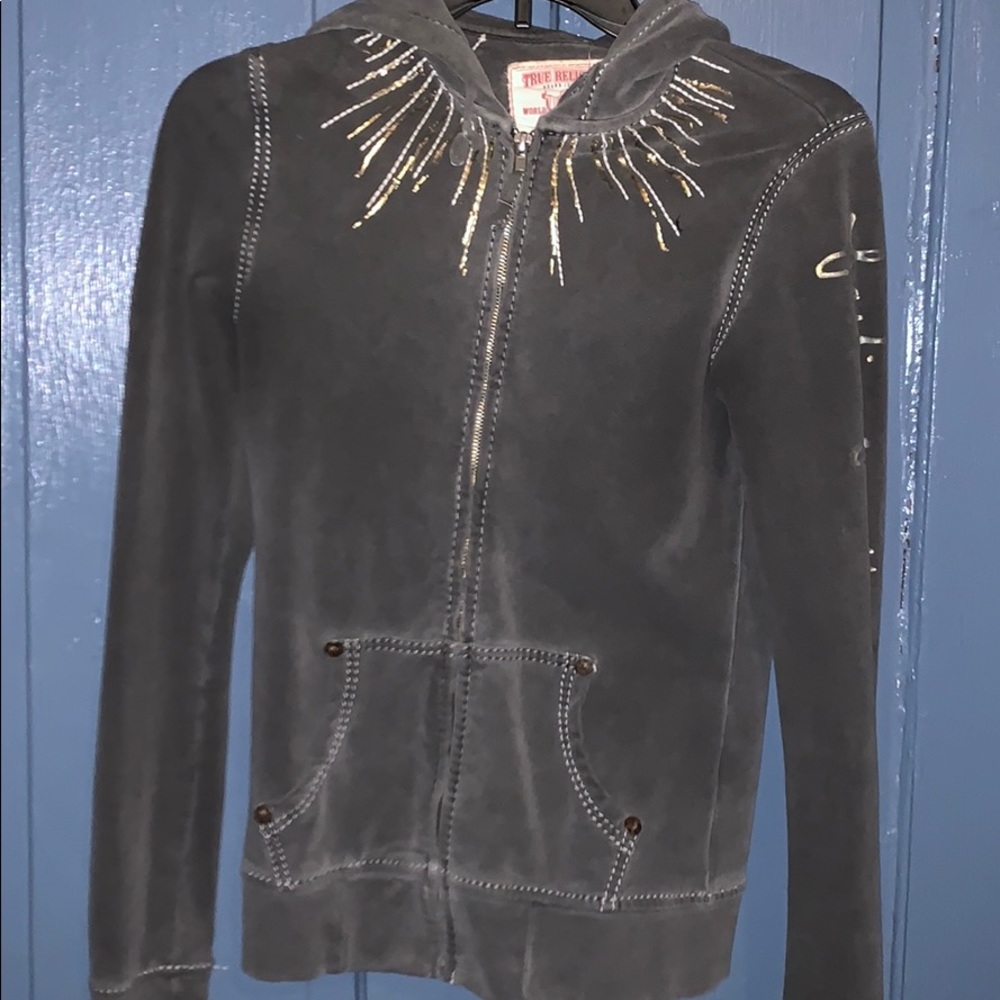 True religion zip up hoodie